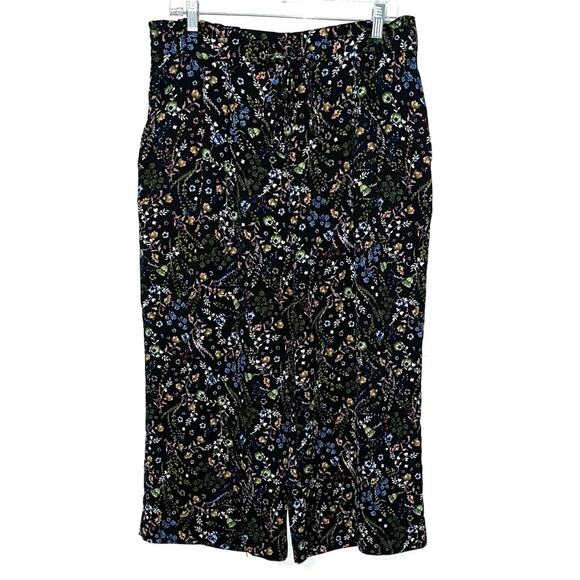 DR2 by Daniel Rainn Floral Wide Leg Cropped High Waisted Pants Size Large - Picture 3 of 15